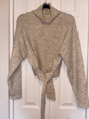 Wilfred Alpaca Blend Tie-Waist Sweater - size S
